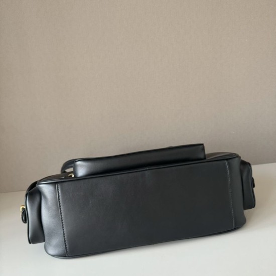 Replica Borse a tracolla Miu Miu Pocket con manico superiore Nero False Fatte Bene