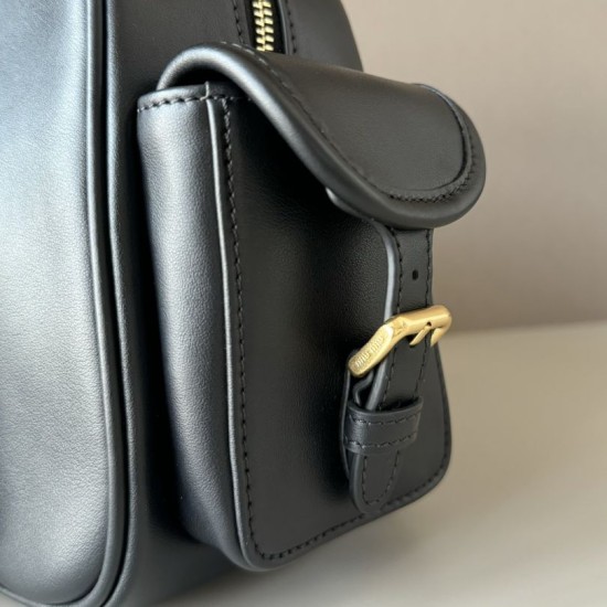 Replica Borse a tracolla Miu Miu Pocket con manico superiore Nero False Fatte Bene