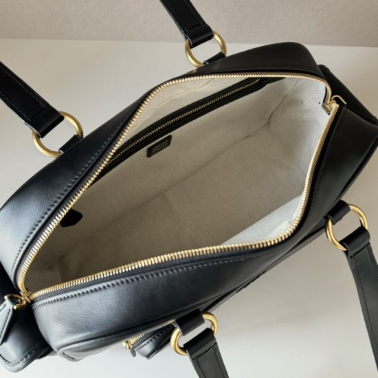 Replica Borse a tracolla Miu Miu Pocket con manico superiore Nero False Fatte Bene