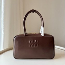 Replica Borsa a mano Miu Miu Beau 5BB172 Maroon False Fatte Bene