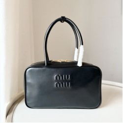 Replica Borsa a mano Miu Miu Beau 5BB172 Nero False Fatte Bene