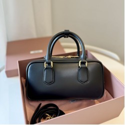 Replica Borsa a mano Miu Miu Arcadie 5BB142 Nero False Fatte Bene