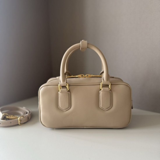 Replica Borsa a mano Miu Miu Arcadie 5BB142 Beige False Fatte Bene