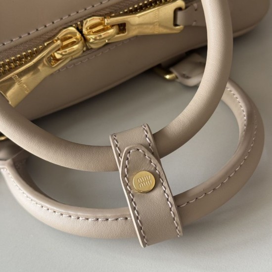 Replica Borsa a mano Miu Miu Arcadie 5BB142 Beige False Fatte Bene