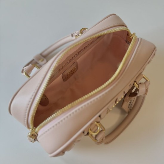 Replica Borsa a mano Miu Miu Arcadie Matelassé Nappa 5BB142 marrone False Fatte Bene