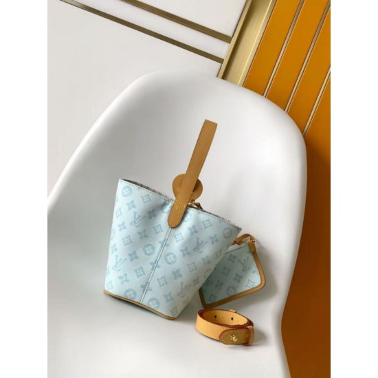 Replica Borsa tote LV Romance All In BB M27529 Blue False Fatte Bene