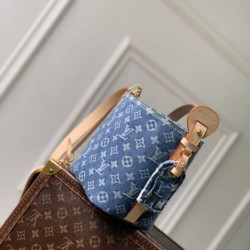 Replica Borsa a secchiello in denim Louis Vuitton All In BB M28107 False Fatte Bene