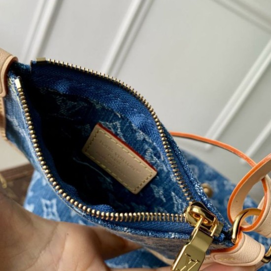Replica Borsa a secchiello in denim Louis Vuitton All In BB M28107 False Fatte Bene