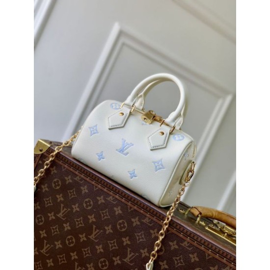 Replica Borsa Louis Vuitton Speedy Bandoulière 20 M28314 blu False Fatte Bene