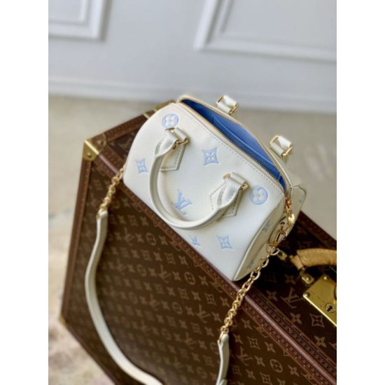 Replica Borsa Louis Vuitton Speedy Bandoulière 20 M28314 blu False Fatte Bene