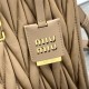 Replica Borsa tote Miu Miu in pelle nappa trapuntata marrone Fallate Outlet Online