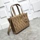 Replica Borsa tote Miu Miu in pelle nappa trapuntata marrone Fallate Outlet Online