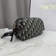 Replica Pochette Borse Dior Bow Dior jacquard Oblique con motivo blu Fallate Outlet Online