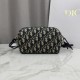 Replica Pochette Borse Dior Bow Dior jacquard Oblique con motivo blu Fallate Outlet Online