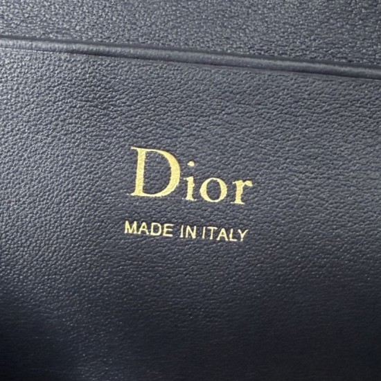 Replica Pochette Borse Dior Bow Dior jacquard Oblique con motivo blu Fallate Outlet Online