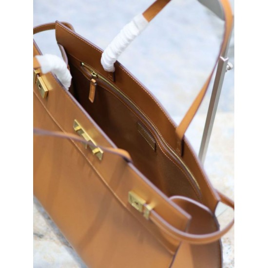Replica Borsa shopper YSL Saint Laurent Manhattan Nano marrone Fallate Outlet Online