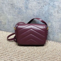 Replica Borsa a tracolla mini Loulou YSL Saint Laurent Bordeaux Fallate Outlet Online
