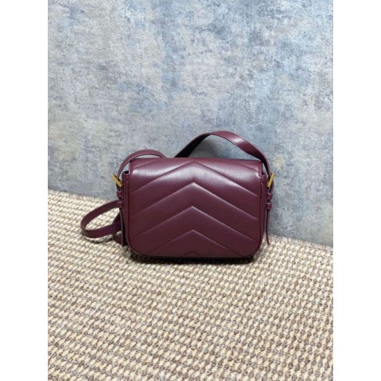 Replica Borsa a tracolla mini Loulou YSL Saint Laurent Bordeaux Fallate Outlet Online