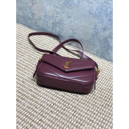 Replica Borsa a tracolla mini Loulou YSL Saint Laurent Bordeaux Fallate Outlet Online