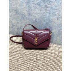 Replica Borsa a tracolla mini Loulou YSL Saint Laurent Bordeaux Fallate Outlet Online