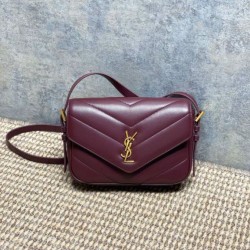 Replica Borsa a tracolla mini Loulou YSL Saint Laurent Bordeaux Fallate Outlet Online