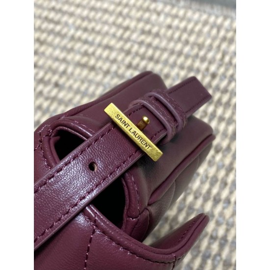 Replica Borsa a tracolla mini Loulou YSL Saint Laurent Bordeaux Fallate Outlet Online