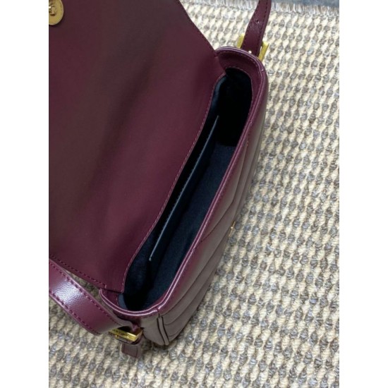 Replica Borsa a tracolla mini Loulou YSL Saint Laurent Bordeaux Fallate Outlet Online
