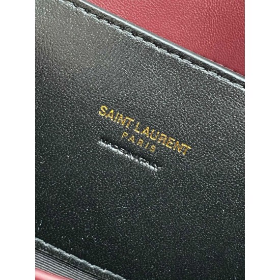 Replica Borsa a tracolla mini Loulou YSL Saint Laurent Bordeaux Fallate Outlet Online