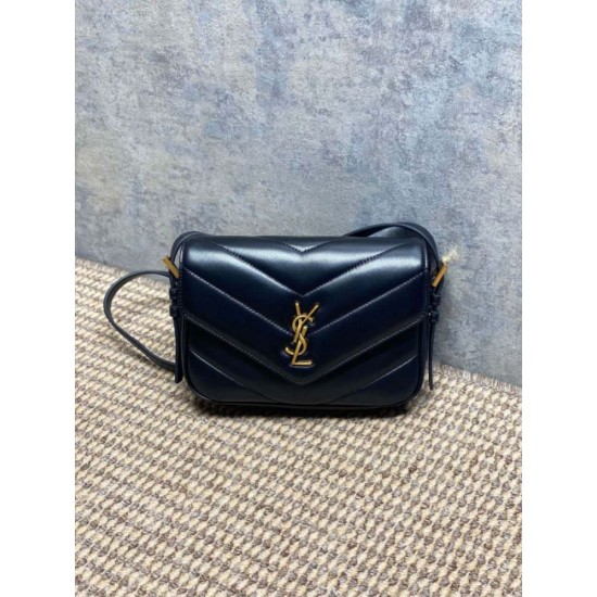 Replica Borsa a tracolla mini Loulou YSL Saint Laurent Nero Fallate Outlet Online