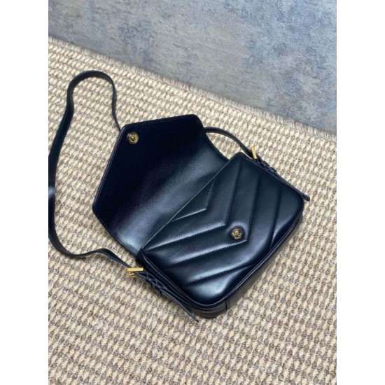 Replica Borsa a tracolla mini Loulou YSL Saint Laurent Nero Fallate Outlet Online