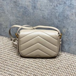 Replica Borsa a tracolla mini Loulou YSL Saint Laurent Beige Fallate Outlet Online
