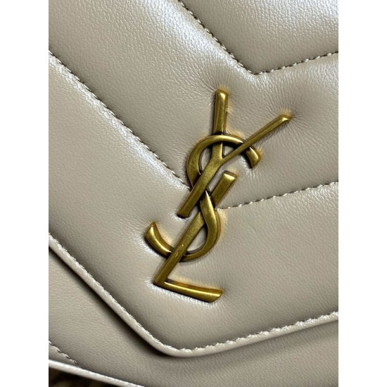 Replica Borsa a tracolla mini Loulou YSL Saint Laurent Beige Fallate Outlet Online