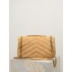 Replica YSL Saint Laurent LouLou Medium in camoscio trapuntato marrone Fallate Outlet Online