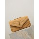 Replica YSL Saint Laurent LouLou Medium in camoscio trapuntato marrone Fallate Outlet Online