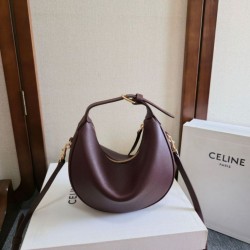 Perfetta Falsa Borsa a tracolla Celine Lulu per adolescenti Borgogna imitazione Dupe Replica Borsa a tracolla Celine Lulu per adolescenti Borgogna Fallate Outlet Online
