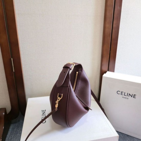 Replica Borsa a tracolla Celine Lulu per adolescenti Borgogna Fallate Outlet Online
