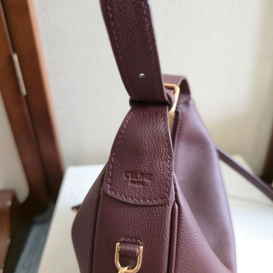 Replica Borsa a tracolla Celine Lulu per adolescenti Borgogna Fallate Outlet Online