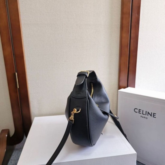 Perfetta Falsa Borsa a tracolla Celine Lulu per adolescenti Nero imitazione Dupe Replica Borsa a tracolla Celine Lulu per adolescenti Nero Fallate Outlet Online