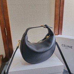 Replica Borsa a tracolla Celine Lulu per adolescenti Nero Fallate Outlet Online