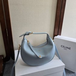 Replica Borsa a tracolla Celine Lulu per adolescenti Blu Fallate Outlet Online