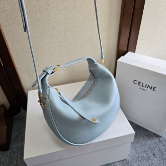 Replica Borsa a tracolla Celine Lulu per adolescenti Blu Fallate Outlet Online