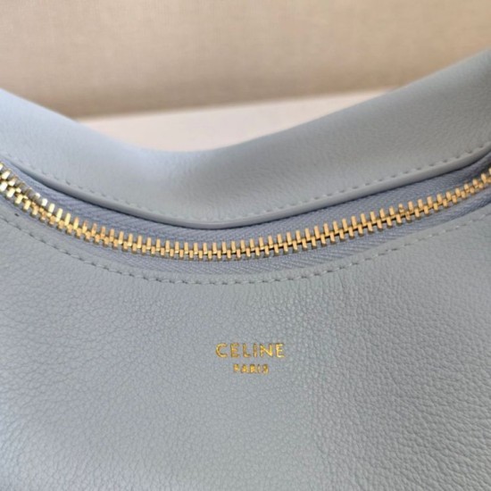 Replica Borsa a tracolla Celine Lulu per adolescenti Blu Fallate Outlet Online