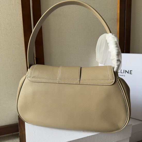 Replica Borsa a tracolla media Celine Polly Beige Fallate Outlet Online