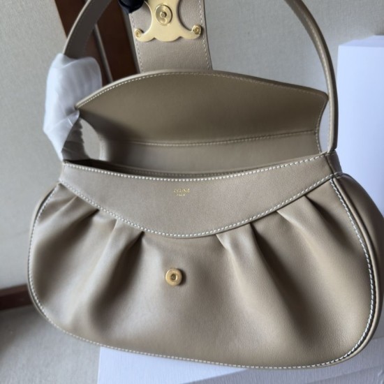 Replica Borsa a tracolla media Celine Polly Beige Fallate Outlet Online