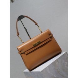 Perfetta Falsa Borsa a tracolla YSL Saint Laurent Manhattan marrone imitazione Dupe Replica Borsa a tracolla YSL Saint Laurent Manhattan marrone Fallate Outlet Online