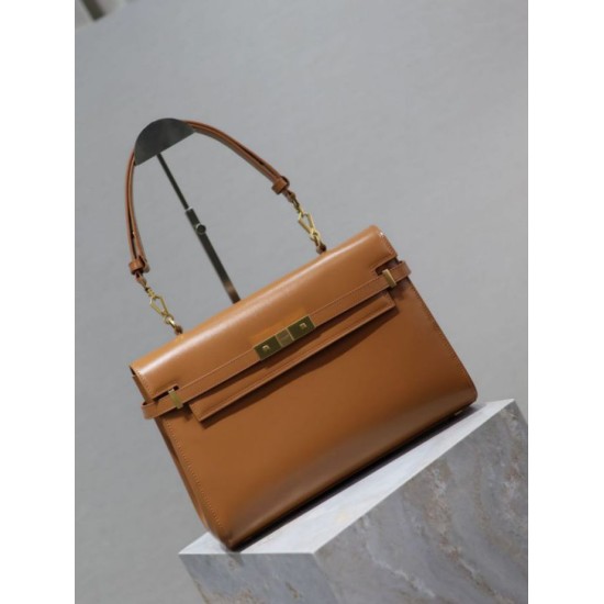 Perfetta Falsa Borsa a tracolla YSL Saint Laurent Manhattan marrone imitazione Dupe Replica Borsa a tracolla YSL Saint Laurent Manhattan marrone Fallate Outlet Online