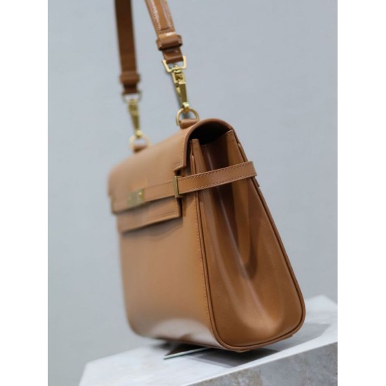 Perfetta Falsa Borsa a tracolla YSL Saint Laurent Manhattan marrone imitazione Dupe Replica Borsa a tracolla YSL Saint Laurent Manhattan marrone Fallate Outlet Online