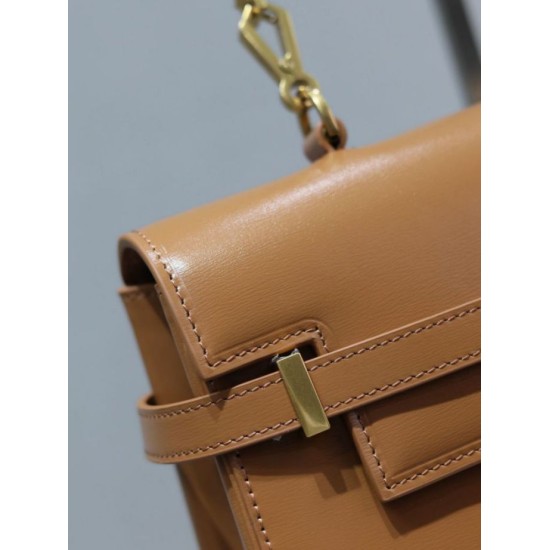 Perfetta Falsa Borsa a tracolla YSL Saint Laurent Manhattan marrone imitazione Dupe Replica Borsa a tracolla YSL Saint Laurent Manhattan marrone Fallate Outlet Online