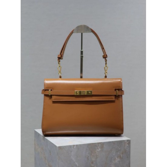 Perfetta Falsa Borsa a tracolla YSL Saint Laurent Manhattan marrone imitazione Dupe Replica Borsa a tracolla YSL Saint Laurent Manhattan marrone Fallate Outlet Online