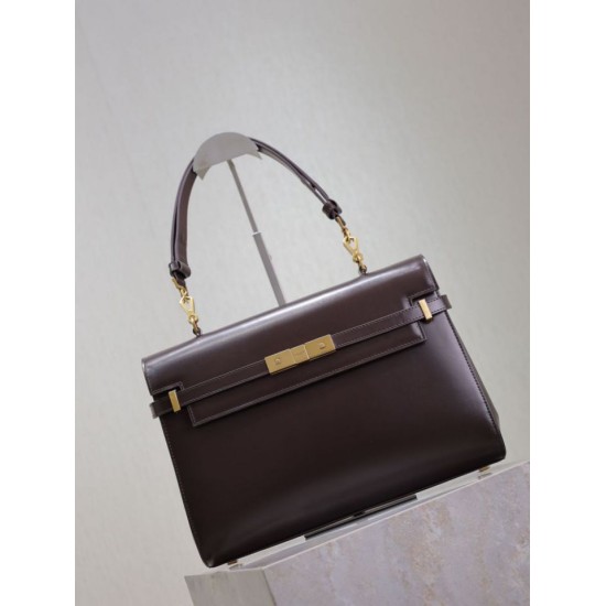 Replica Borsa a tracolla YSL Saint Laurent Manhattan Borgogna Fallate Outlet Online